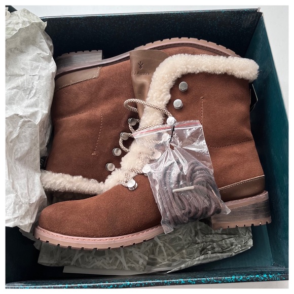 NIB EMU Australia Wool, Suede, WATERPROOF, Billington Suede Lace Up Warm Boots 7 - Picture 5 of 15